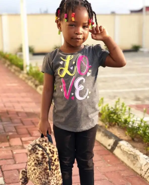 Davido’s Daughter, Imade, Cute In New Photos
